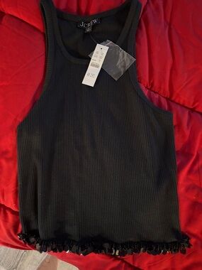 JCrew embellished tank top size small nwt